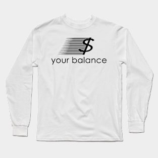 Your Balance Black Logo Long Sleeve T-Shirt